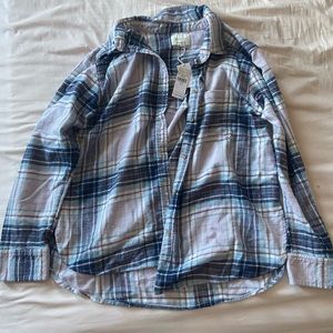American eagle blue and purple flannel